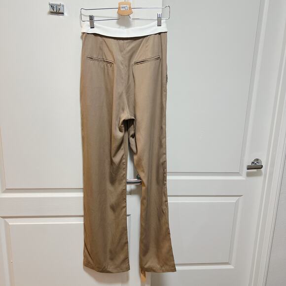 Reformation Stevie High Rise Pants NWT Size 2 Mushroom - Picture 6 of 7